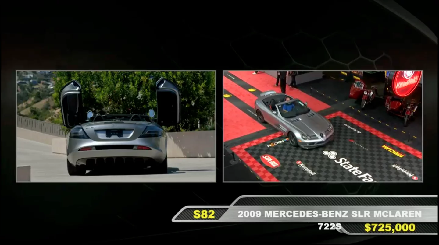 No sale | 2009 Mercedes-Benz SLR McLaren 722S RoadsterEstimate: $900,000 to $1,100,000 High Bid: $725,000Official Auction Description: Mecum Lot S82