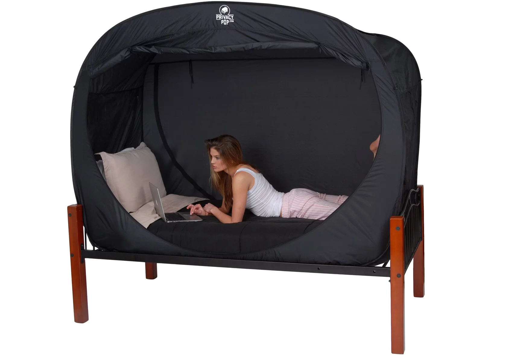 The Privacy Pop provides some privacy in a zip