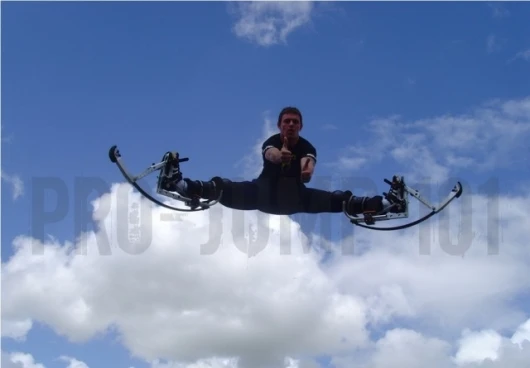 Powerbocks allow users to leap 6 feet in the air, run at 25mph and stride nine feet at a time(Photo: pro-jump.co.uk)