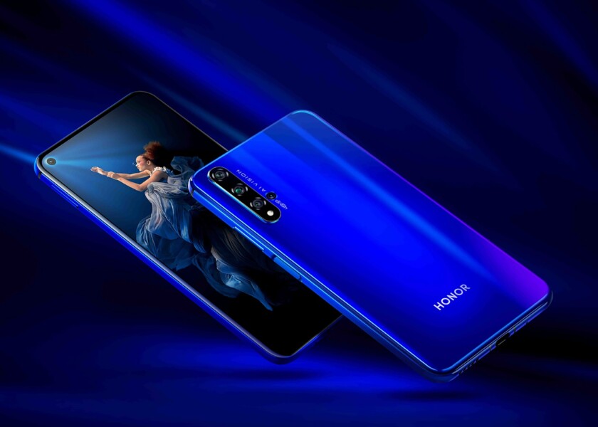 Both the Honor 20 (shown here) and the Honor 20 Pro feature Huawei's latest Kirin 980 processor
