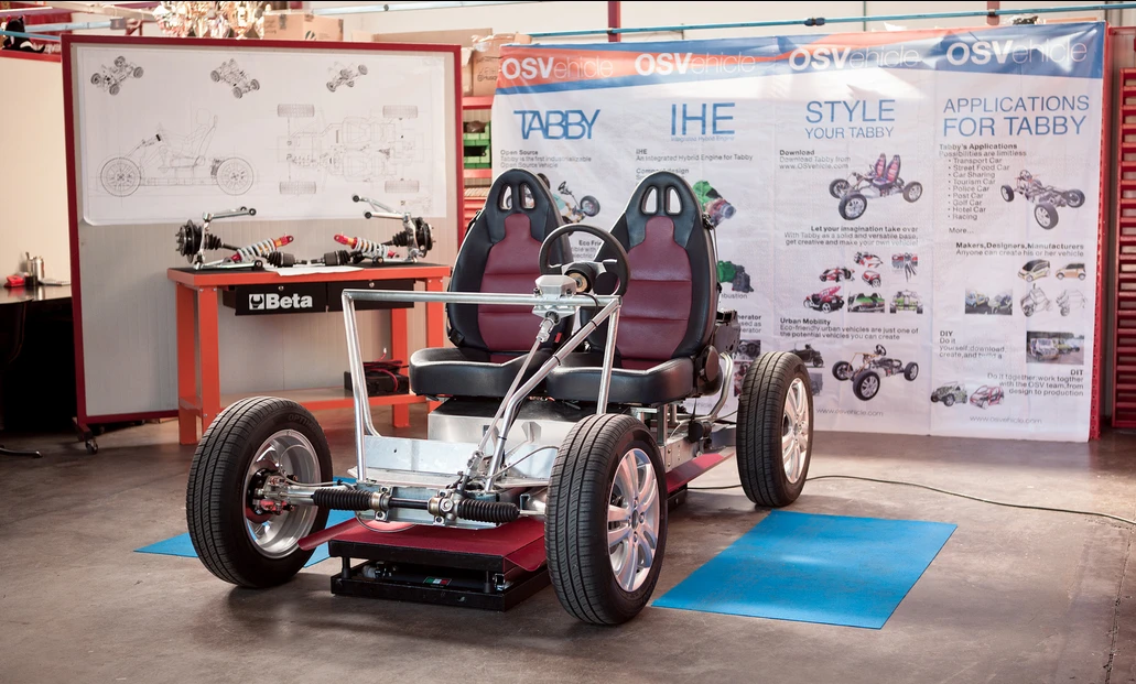 The first working Tabby prototype of the OSVehicle project