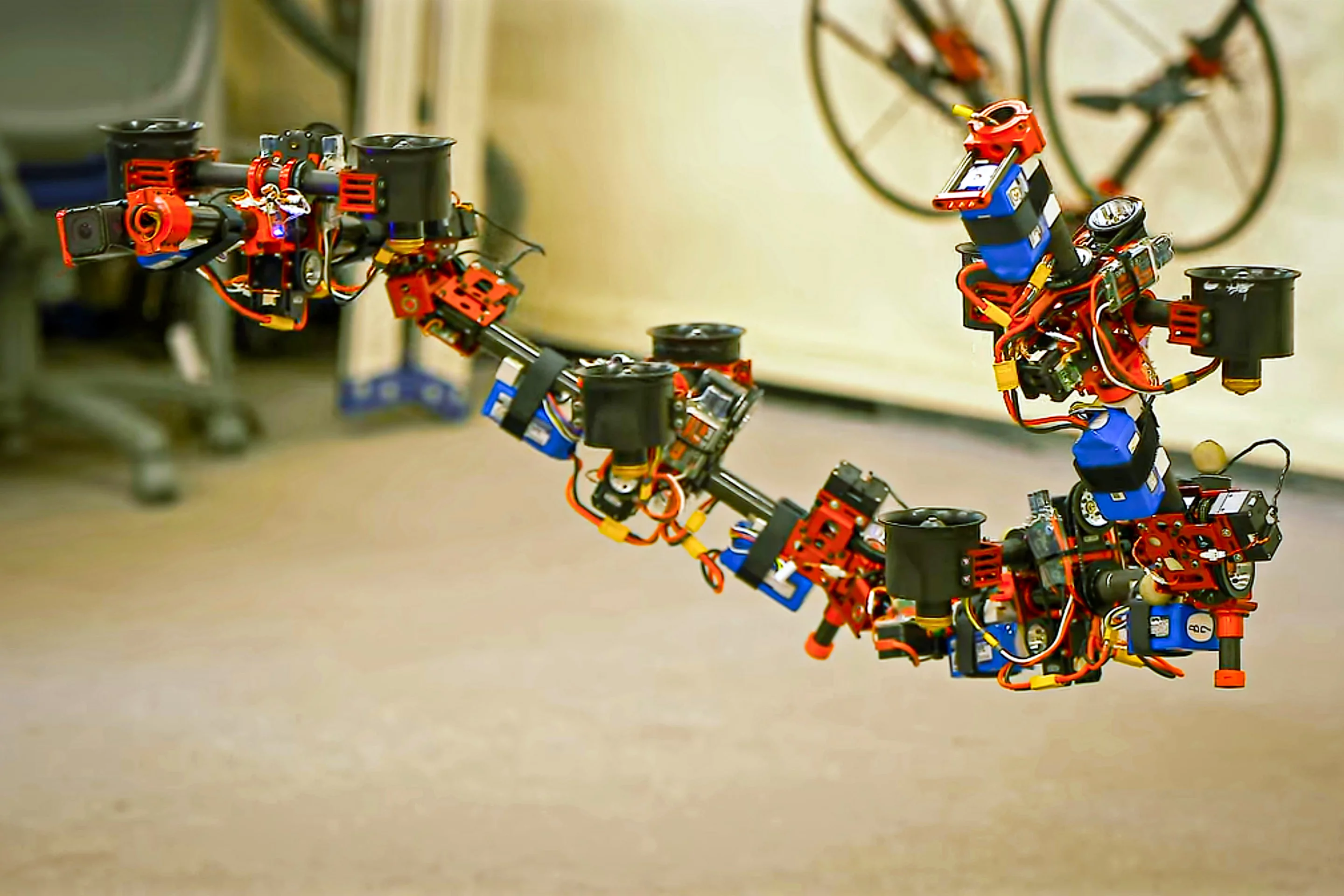 The DRAGON drone can articulate its body as it flies through the air