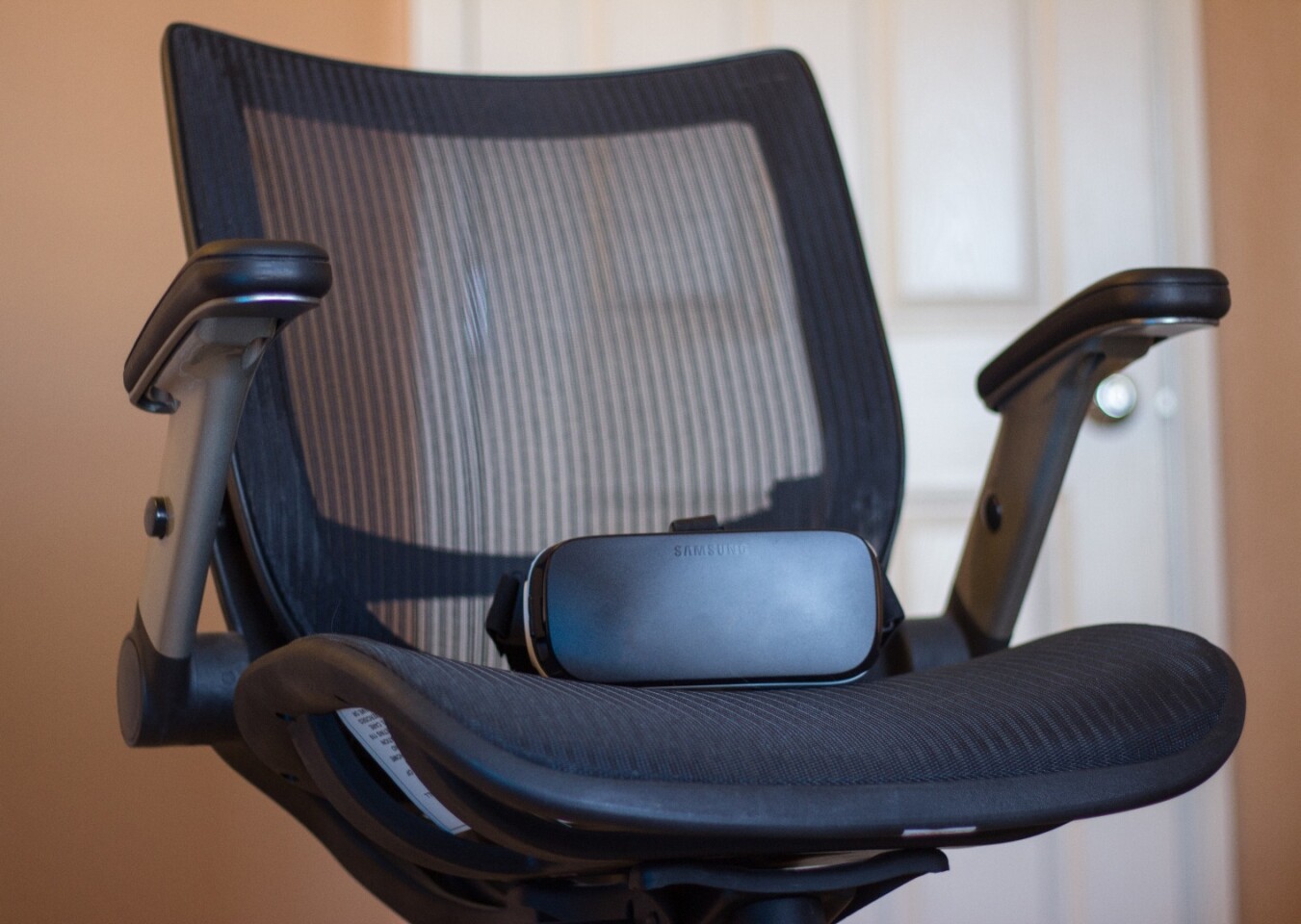 You'll get the most out of the Gear VR's wireless nature with a spinning office chair