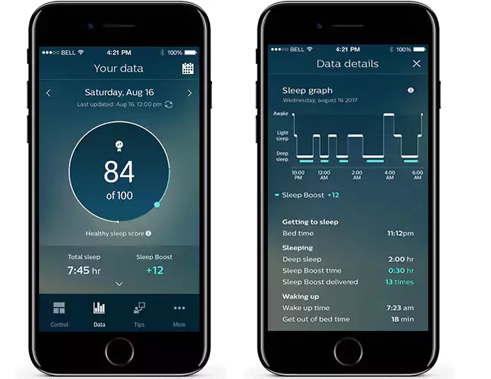 Philips' SmartSleep comes with a companion app to track sleep quality