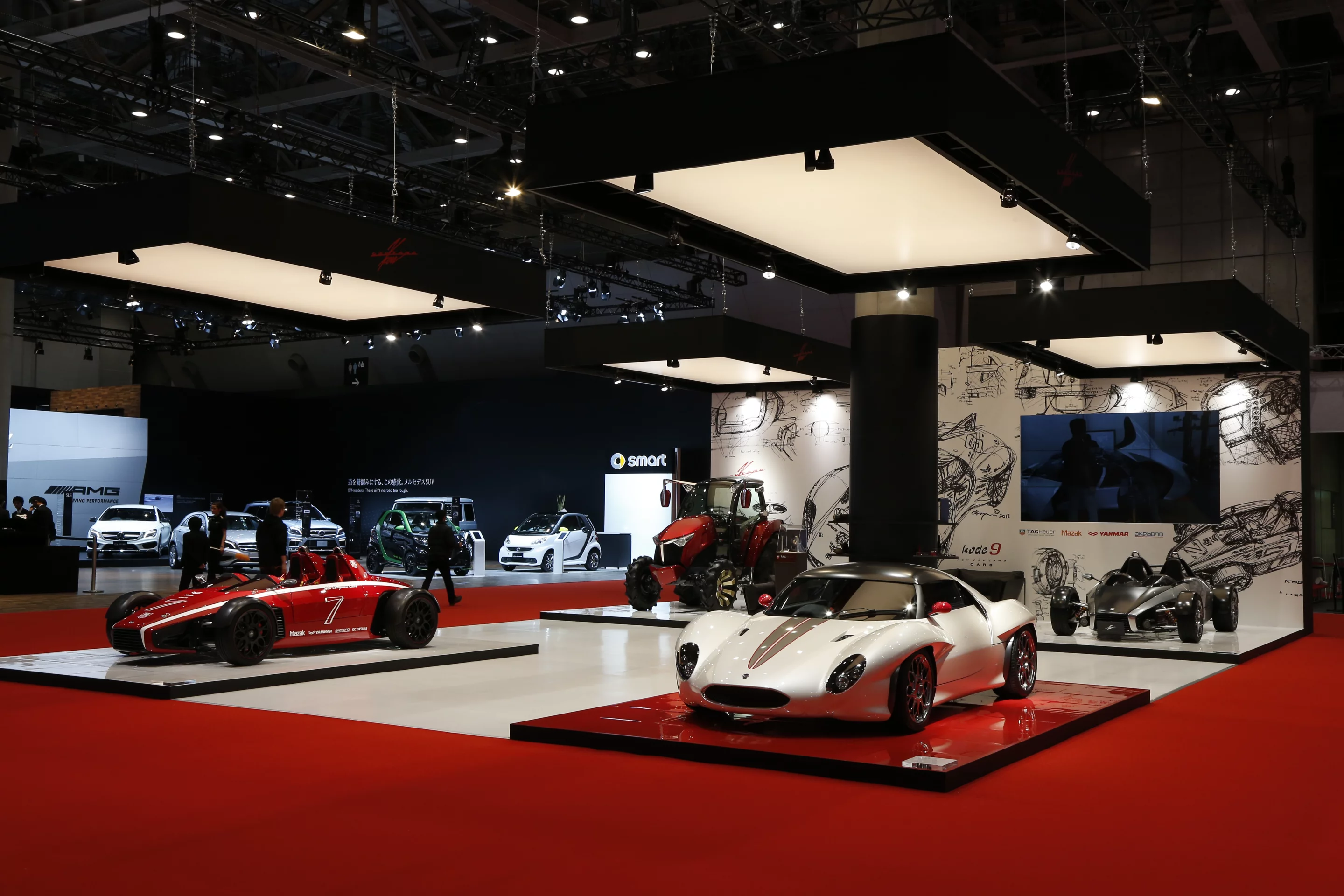 Ken Okuyama's new vehicles on display at the Tokyo Motor Show