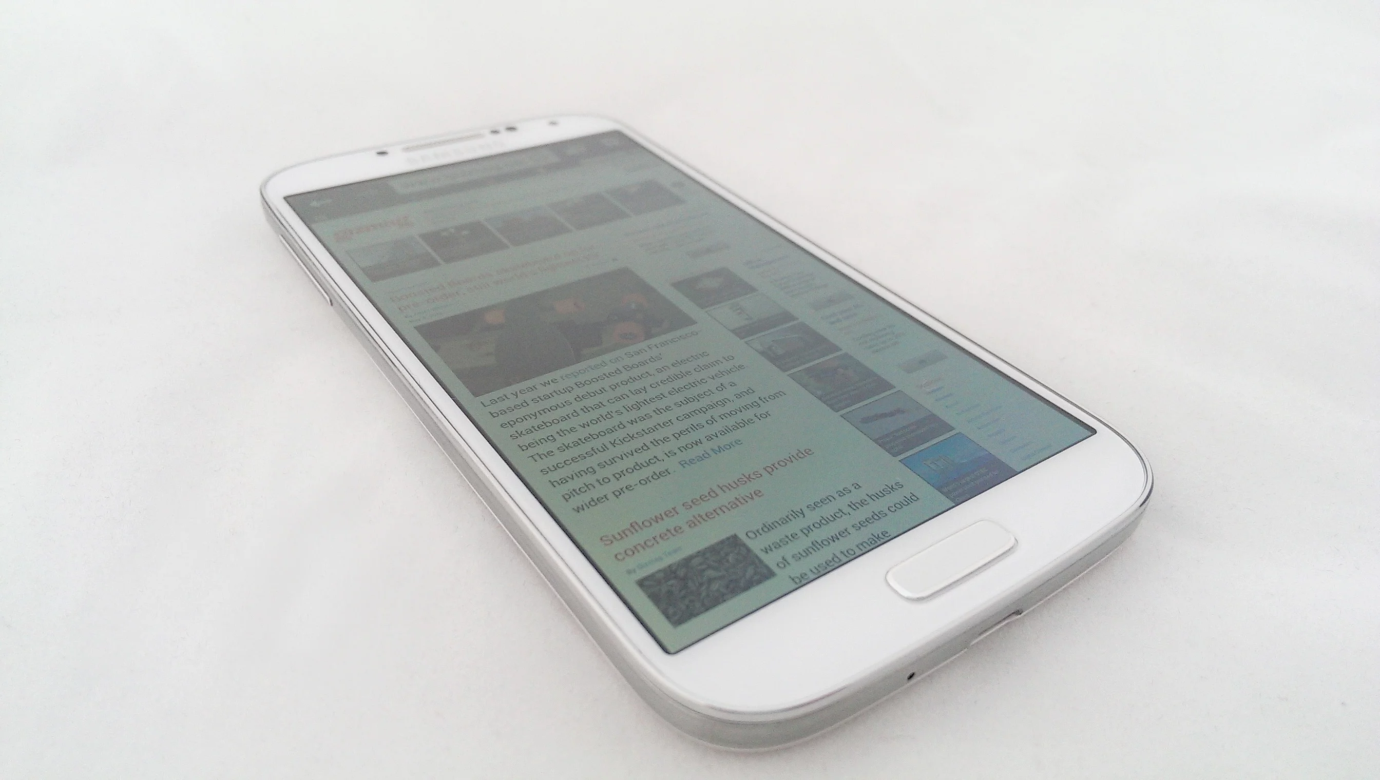 The Galaxy S4 has a 5-inch display