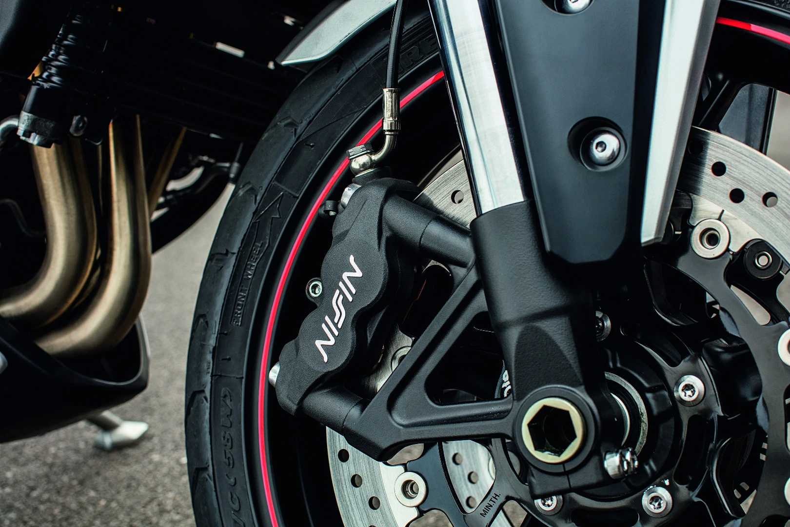 The front suspension and brakes of the Triumph Tiger Sport haven't changed since the last model upgrade in 2013