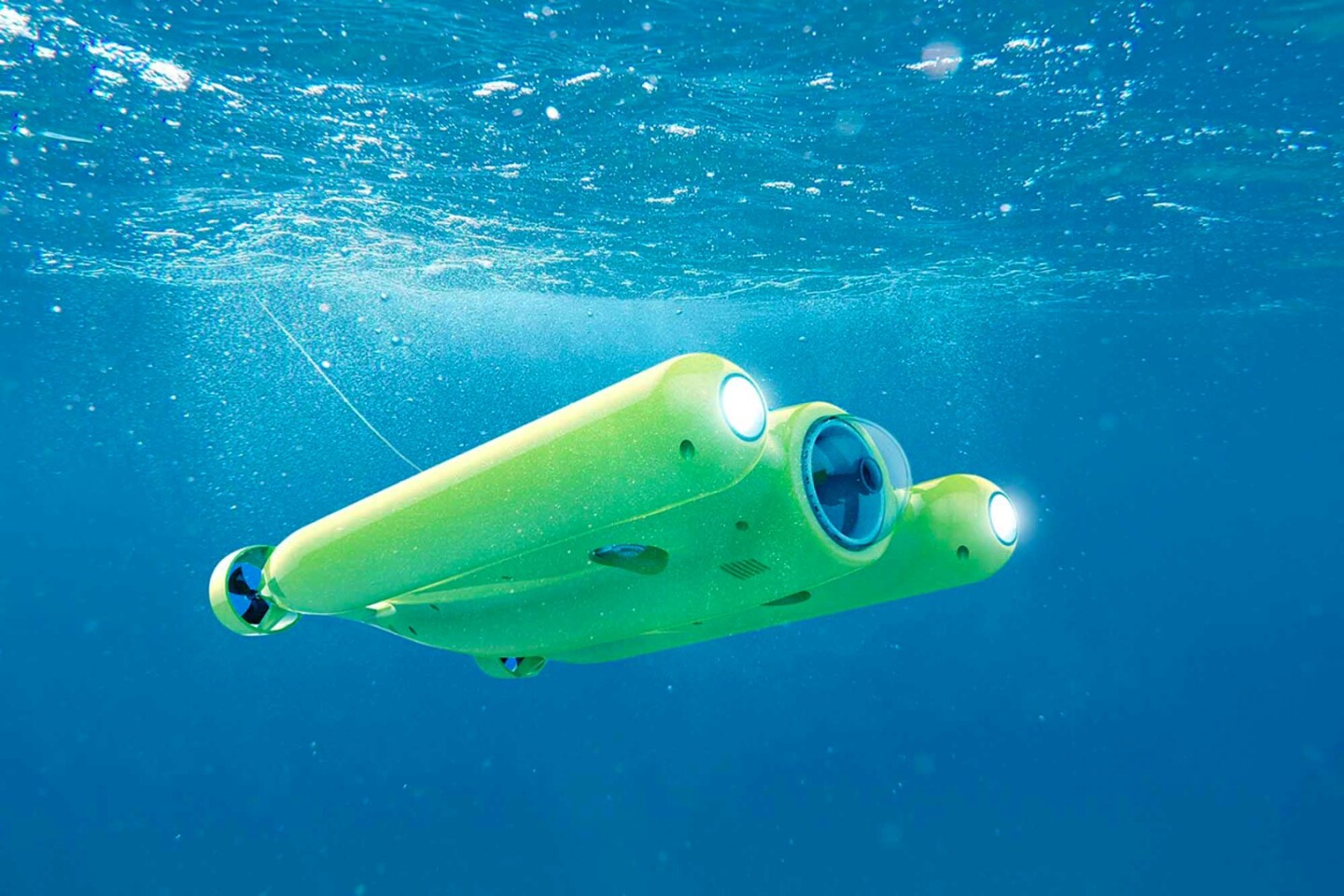 The Gladius' maximum dive depth is 100 meters