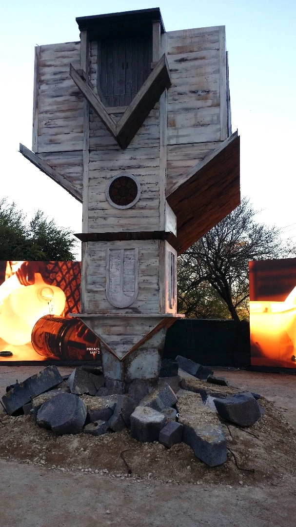 TV network AMC threw an upside down church into an empty lot to call attention to their show, "Preacher," which debuts on May 22