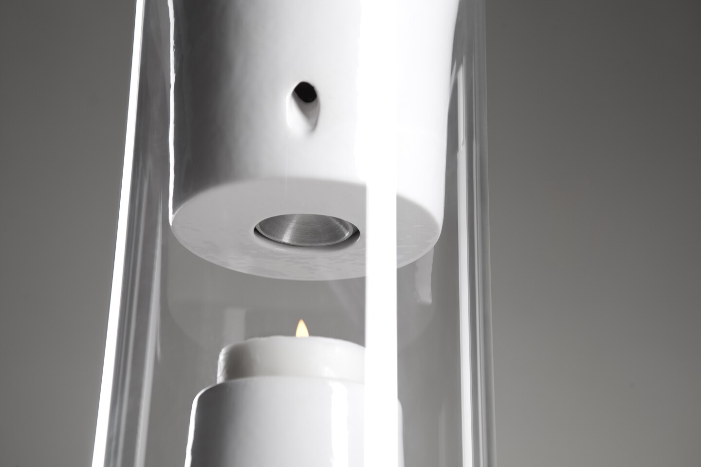 Taking its name from the peltier-effect device built into it, Pelty creates its power from the heat of a single candle