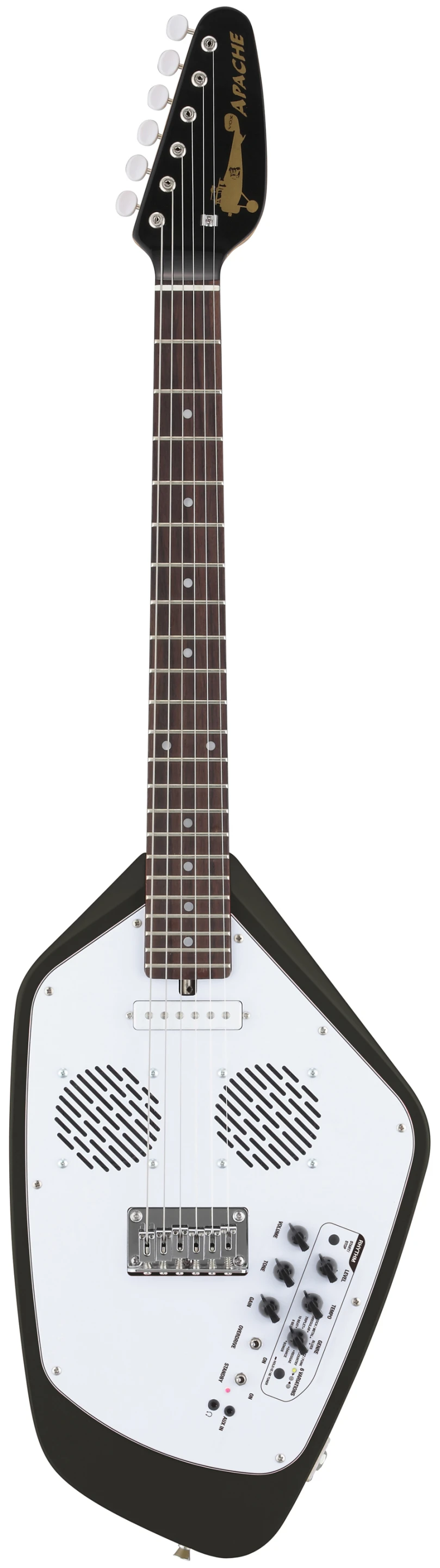 The Phantom-shaped Apache travel guitar