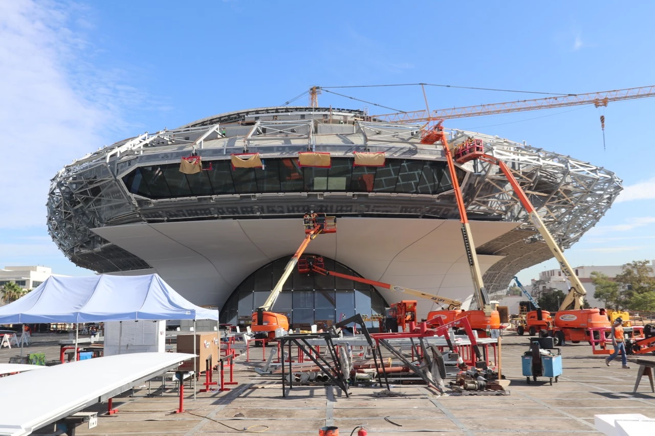 Construction of the Lucas Museum of Narrative Art is progressing toward 2025 completion