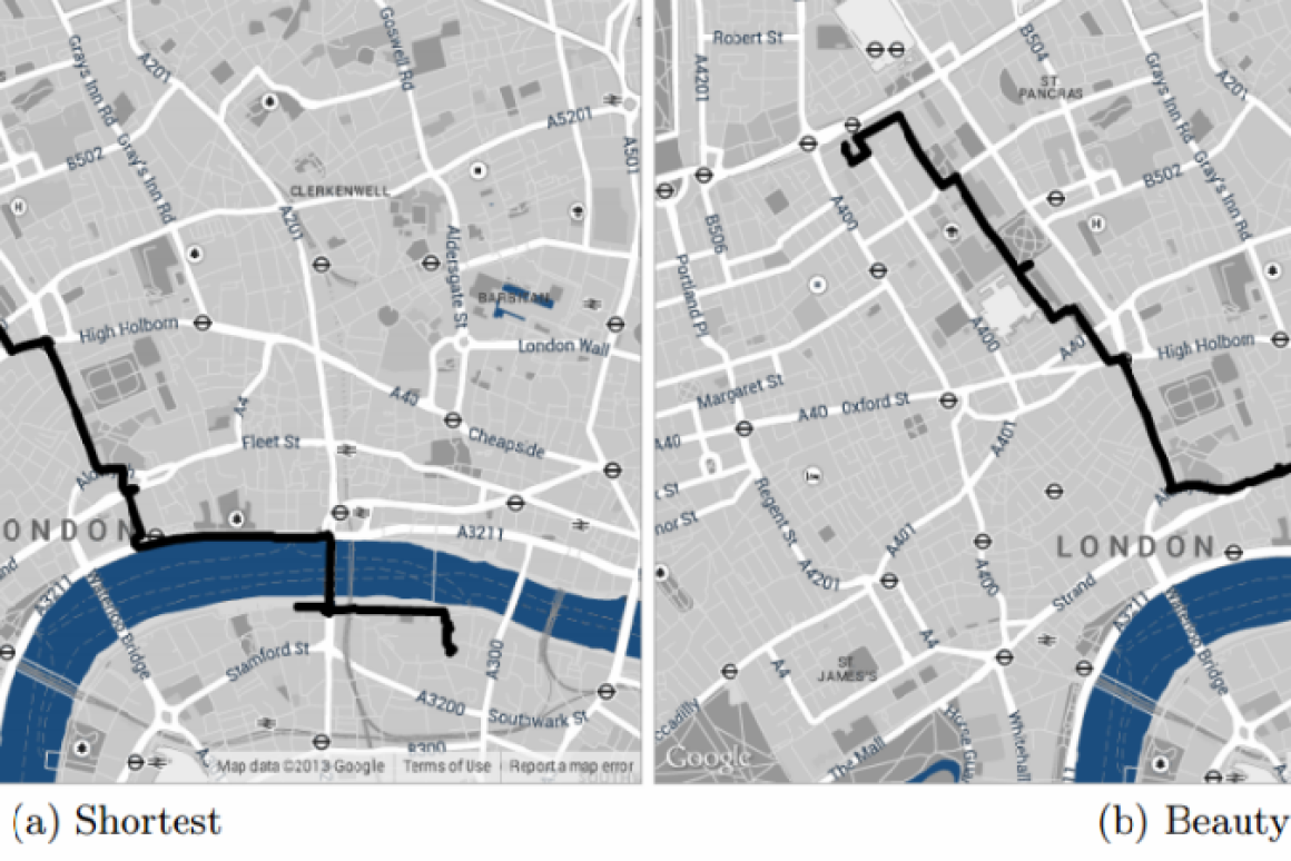 Experimental Map Shows Users The Most Beautiful Route Across
