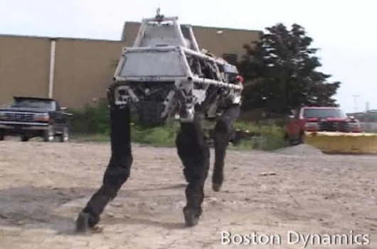 A clip from the Boston Dynamics BigDog video.
