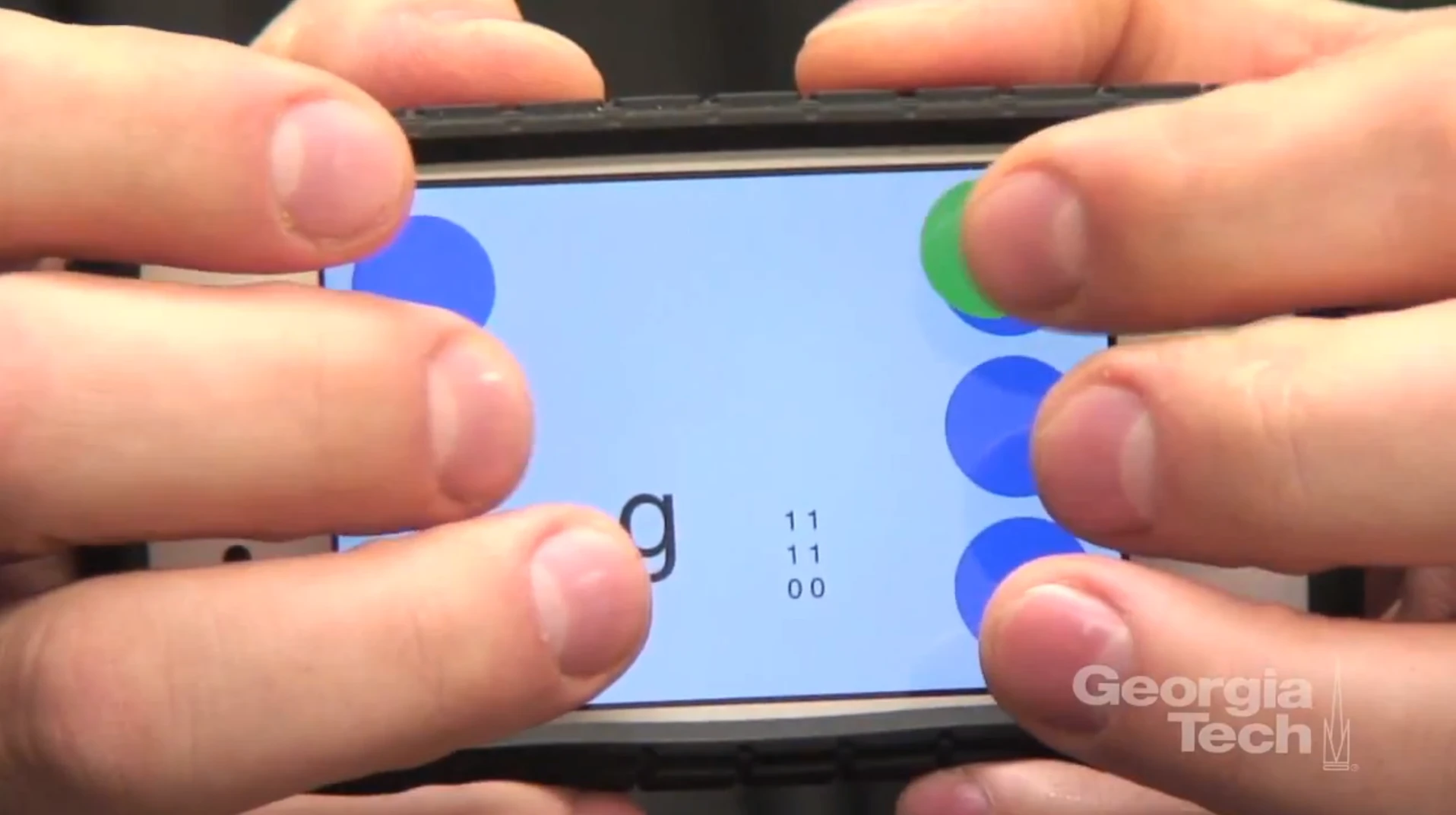 In early testing of the iPhone version, subjects have achieved perfectly respectable speeds of 32 words per minute with an accuracy of 92 percent