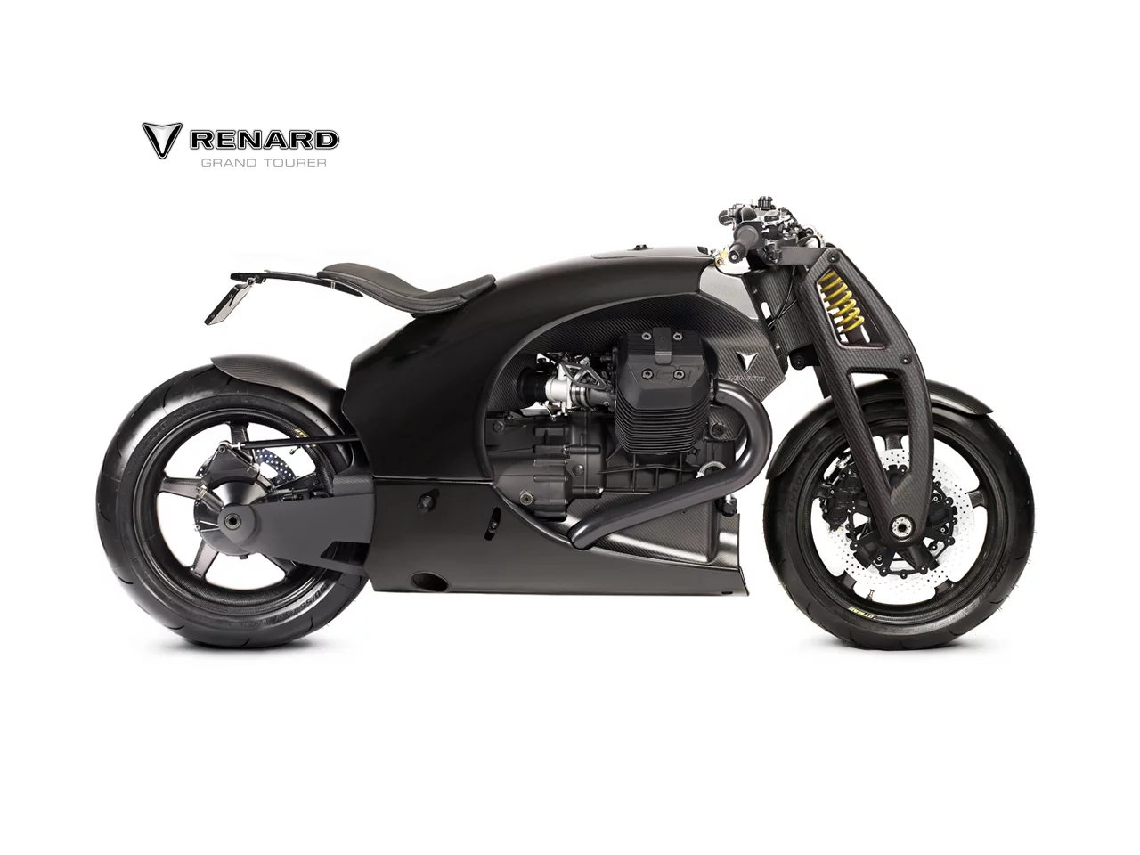 The 90Ã‚Â° v-twin donk is no horsepower king, but it's usable midrange and light weight will no doubt contribute to what Renard's press material dubs a Ã¢â‚¬Å“surgeonÃ¢â‚¬â„¢s blade on two wheels.Ã¢â‚¬Â