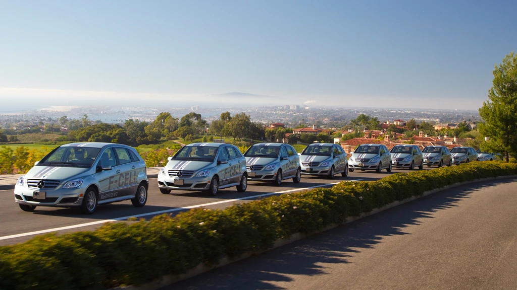 The Mercedes-Benz B-Class F-CELL hydrogen fuel cell vehicle