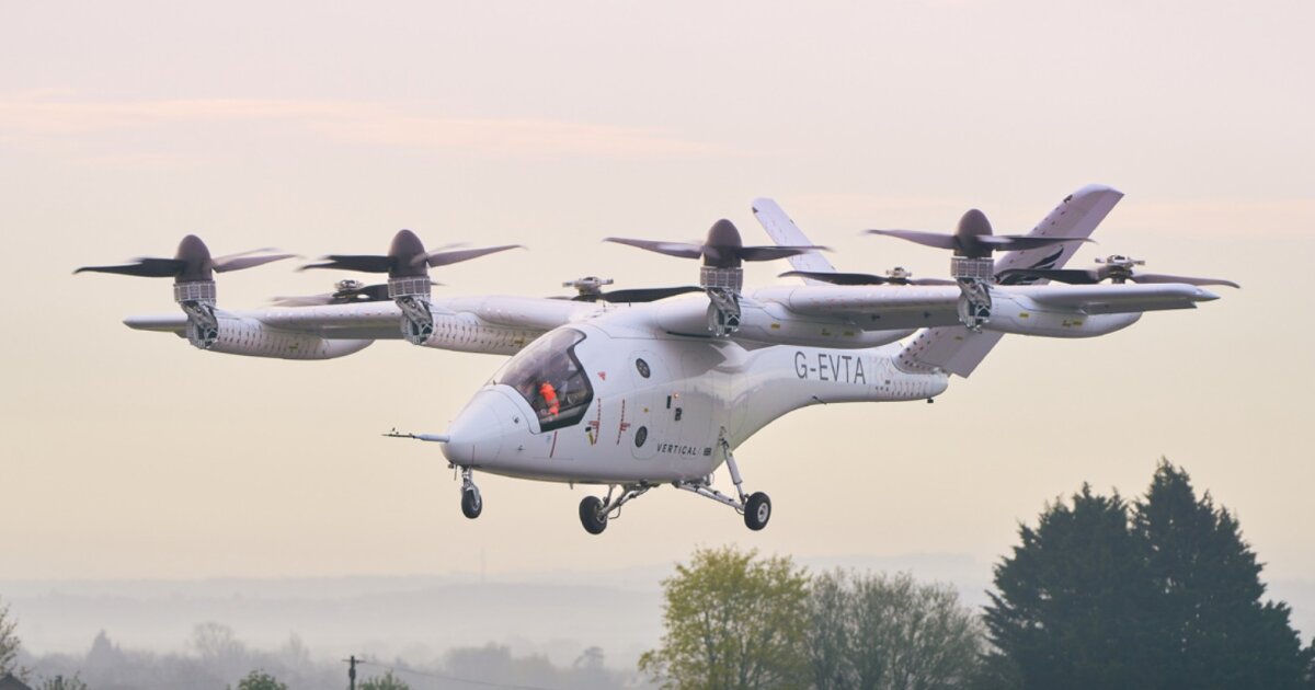 The G-EVTA during the transition flight