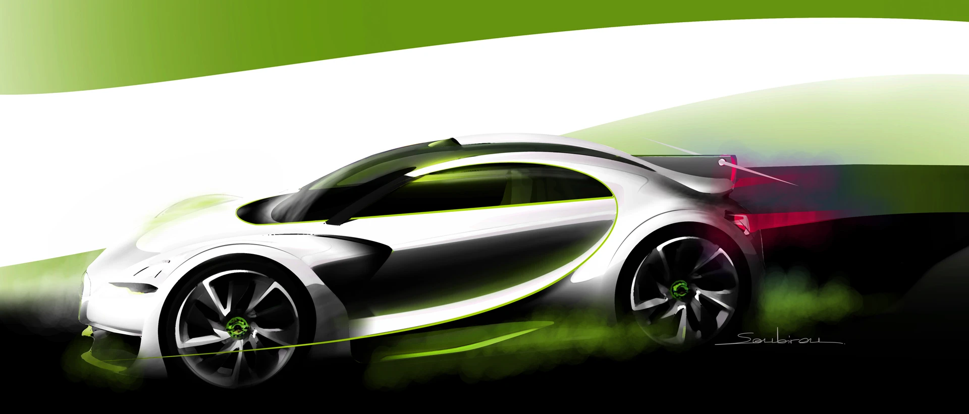 The Citroen electric small car concept - the Survolt - fits the supermini class with a look of a larger supercar