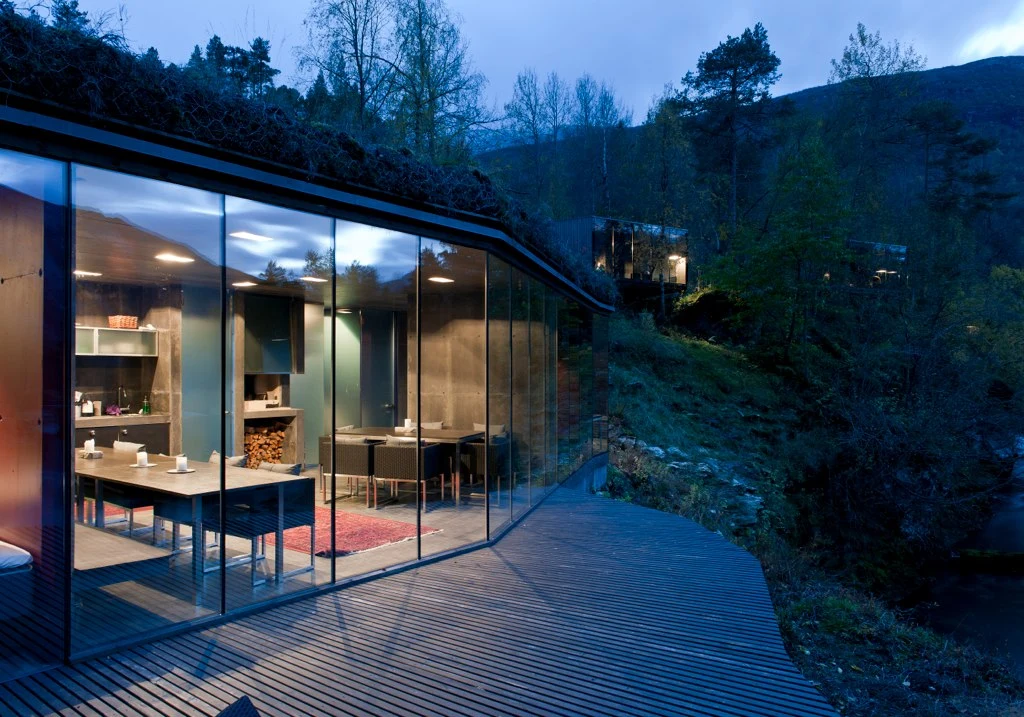 Designed by Norwegian architects Jensen & Skodvin, Juvet is a nature retreat that blends seamlessly with its wild environment