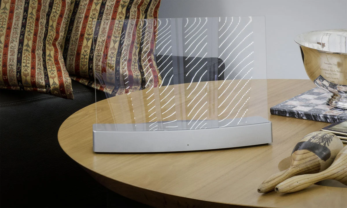 Audio is streamed to the Clio wirelessly from the user's Bluetooth-enabled device, although it also has a 3.5-mm line-in port
