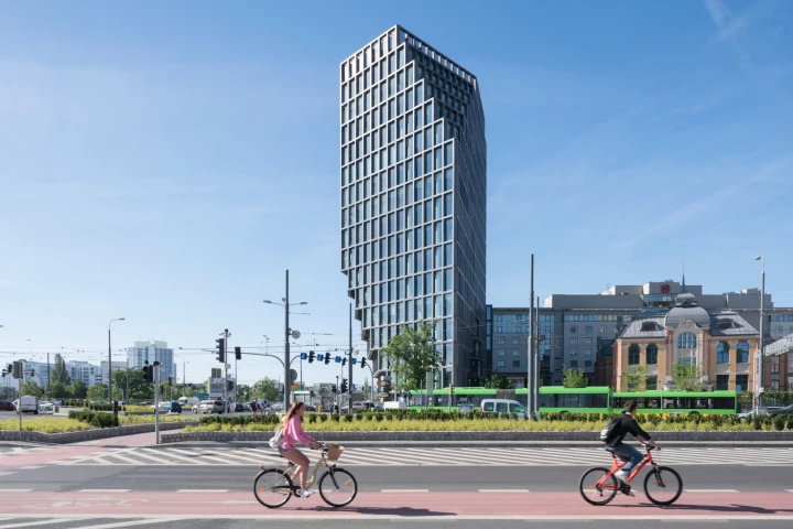 According to MVRDV, the tower's form was directly influenced by volume and height restrictions on the site