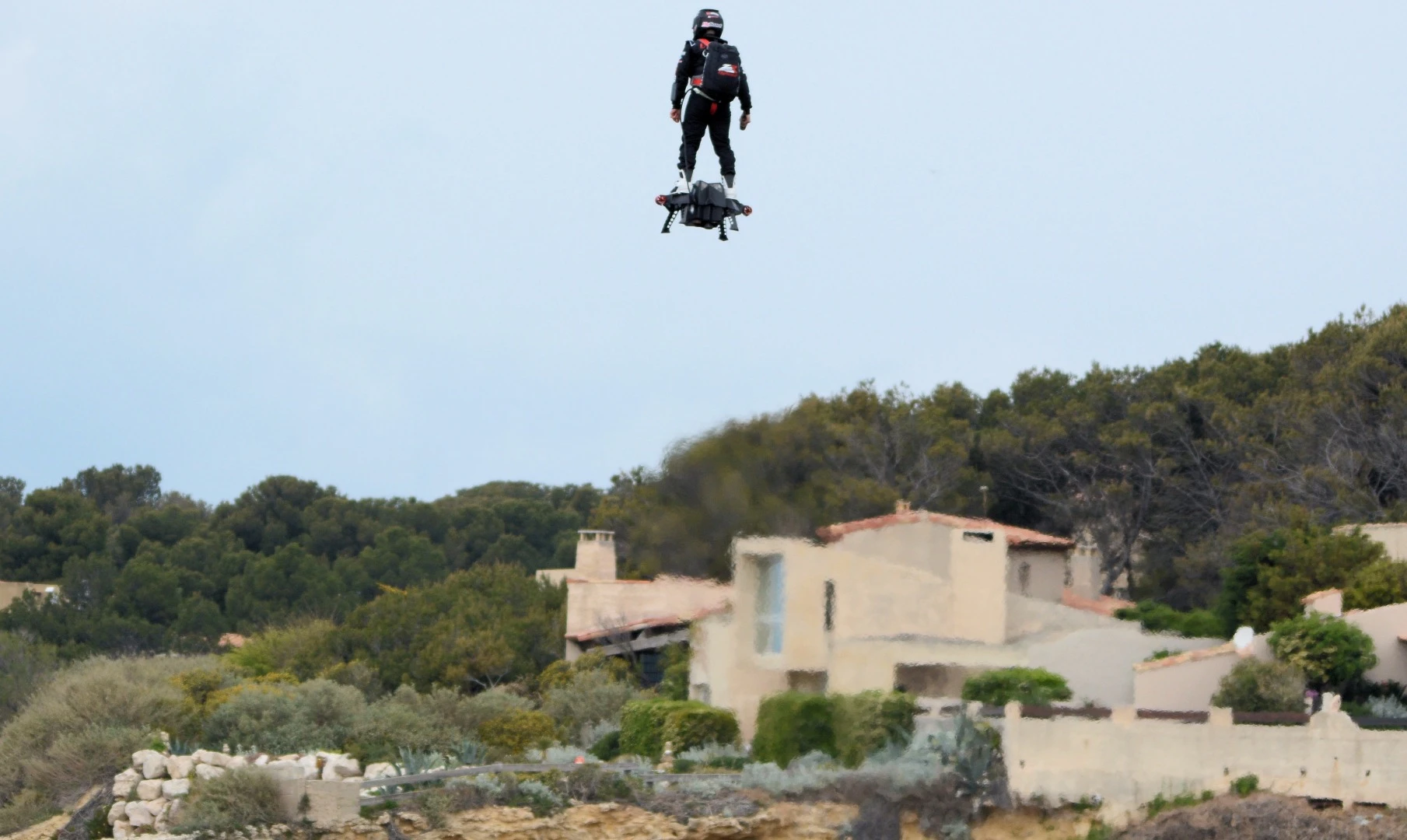 All told Franky Zapata has spent only an hour and a half to two hours in the air on the current version of the Flyboard Air