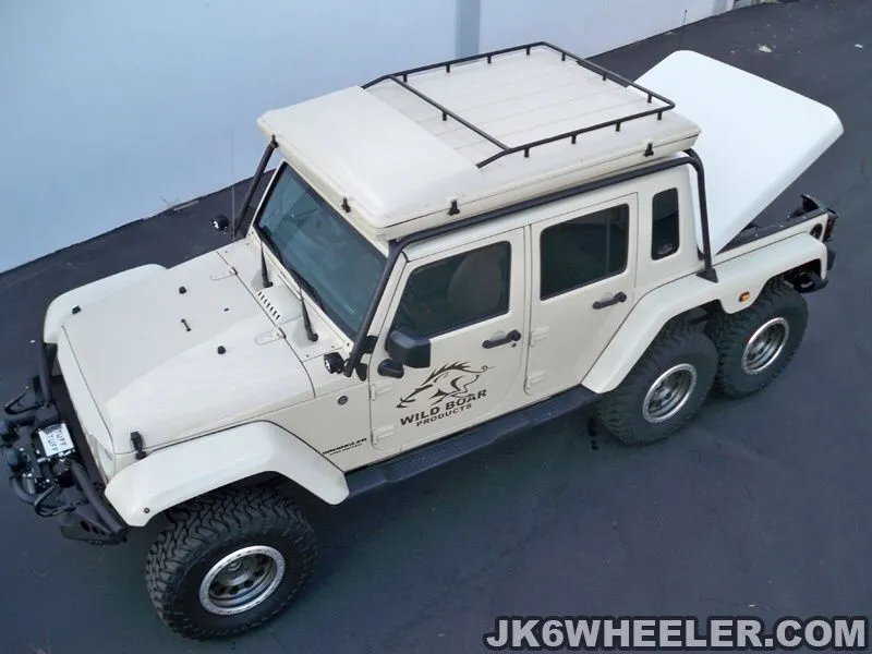 A top view of 6x6 Jeep Wrangler