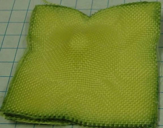 Kevlar soaked in STF looks just the same as before