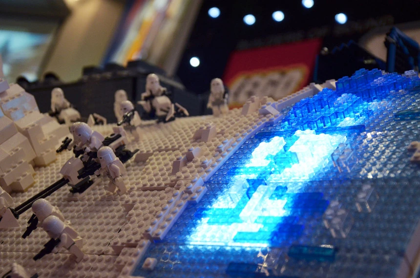 Surface detail of the Star Wars barrel organ