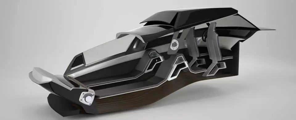 The rear roof slides into the cockpit roof