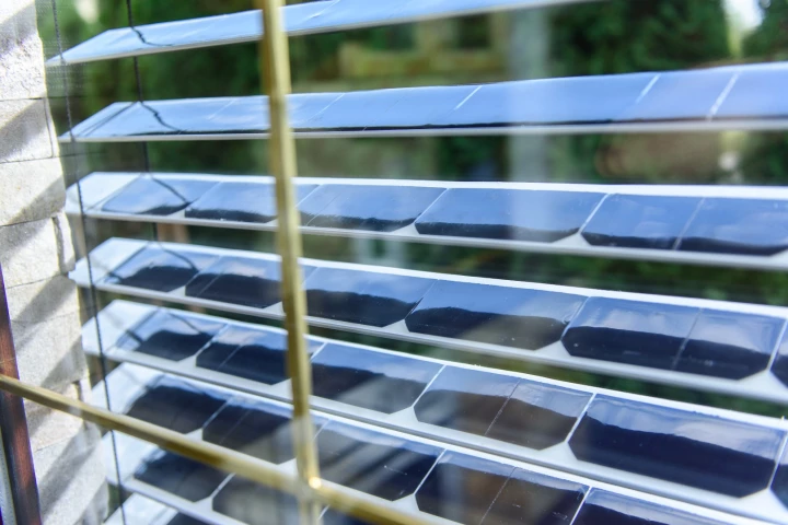 Each SolarGap slat is equipped with an array of solar panels