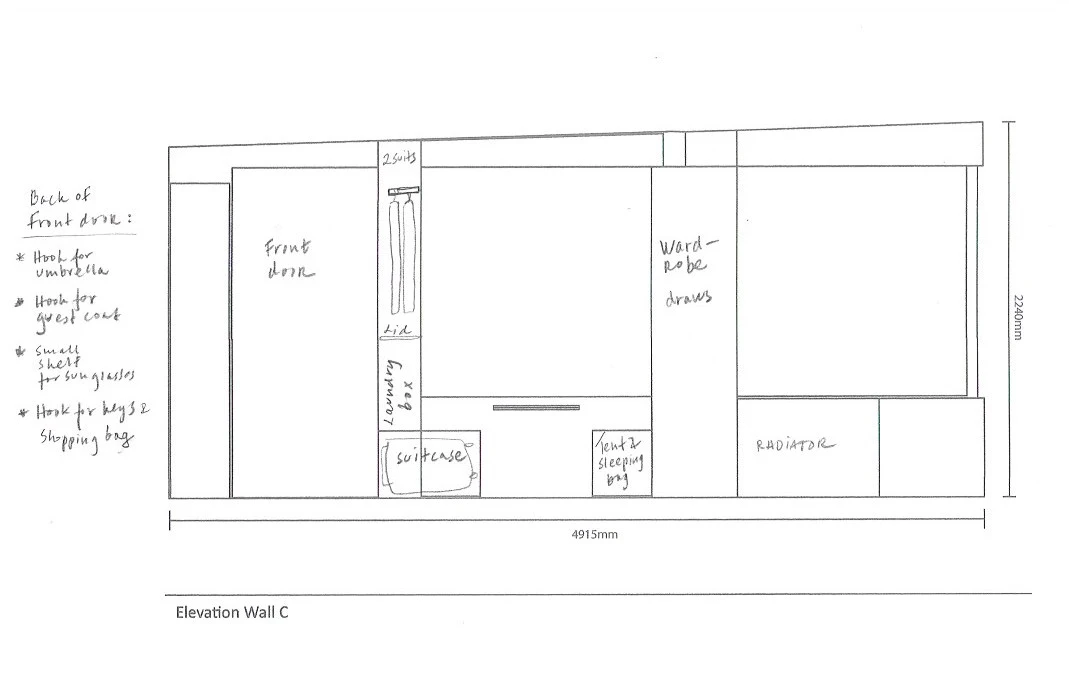 Architectural drawing of the 13 sq Meter House