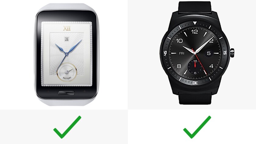Both watches have swappable bands
