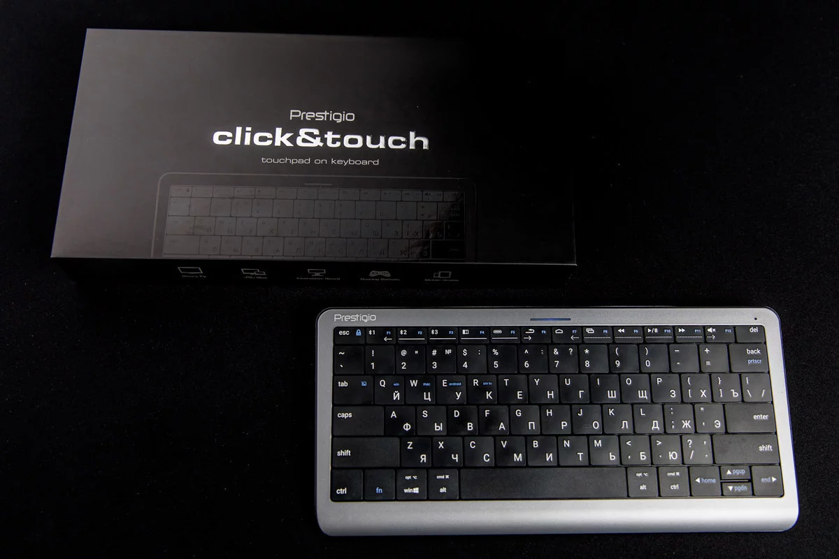 The Click &Touch keyboard has sensors embedded in the keys to effectively turn the whole keyboard into a trackpad when needed