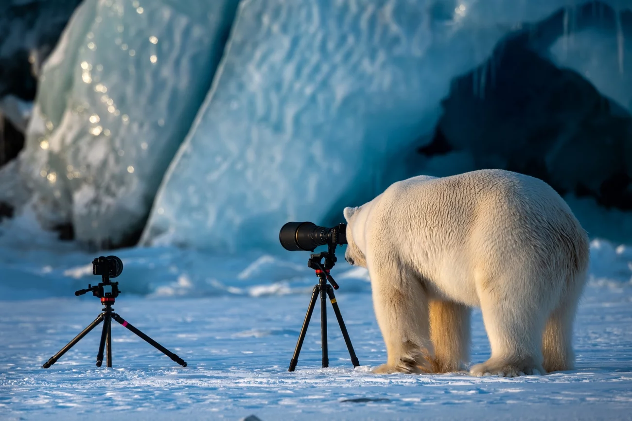 A big male Polar Bear in Svalbard. Awarded in the 2019 Siena International Photo Awards