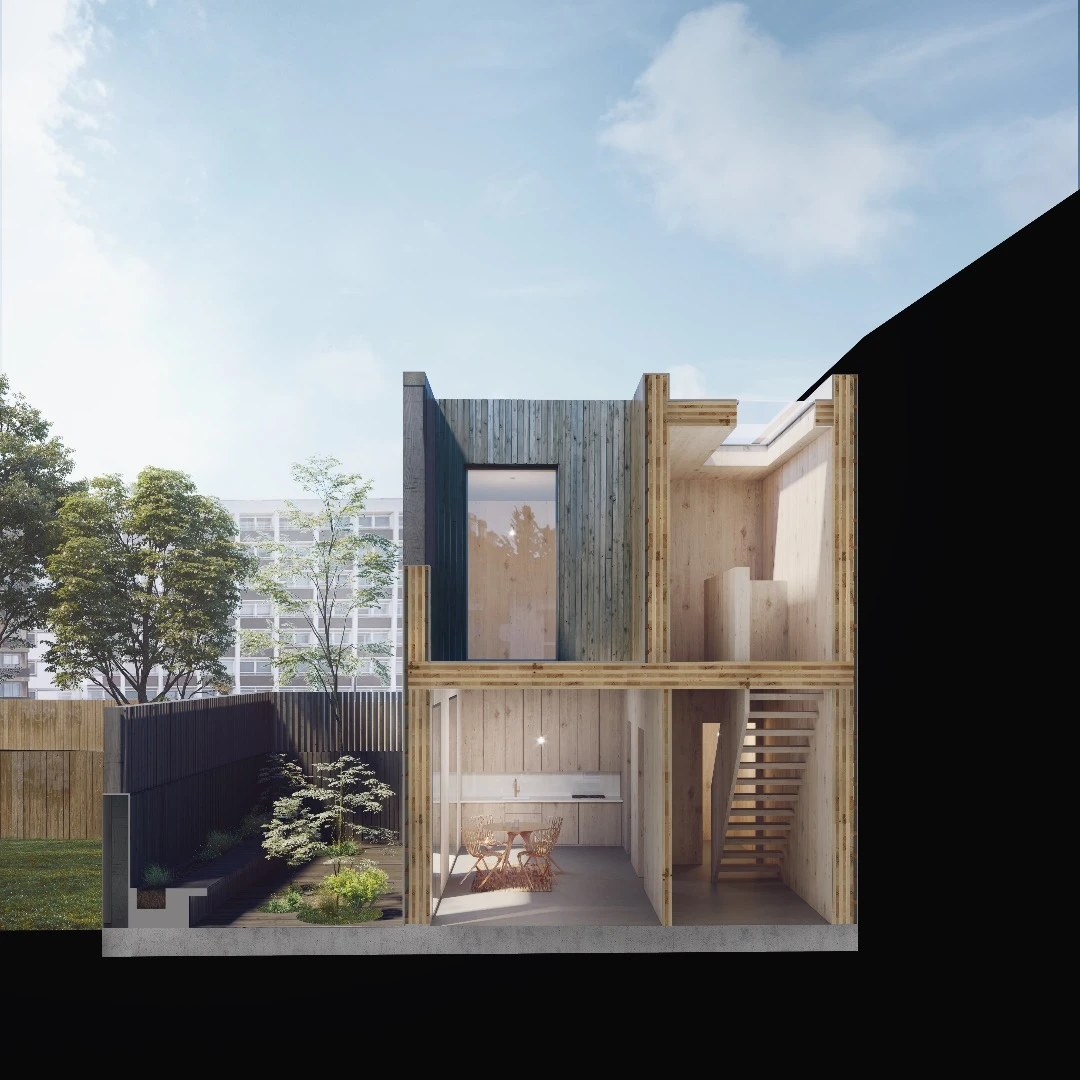 David Adjaye’s Cube Haus design is an adaptive modular home that can respond to a sites’s challenges
