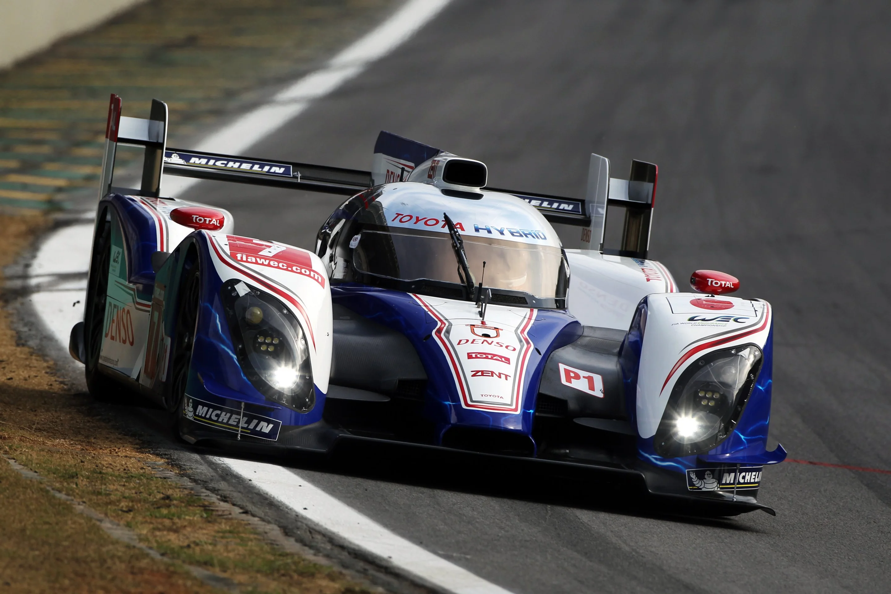 The Toyota TS030 at Interlagos in Sao Paulo
