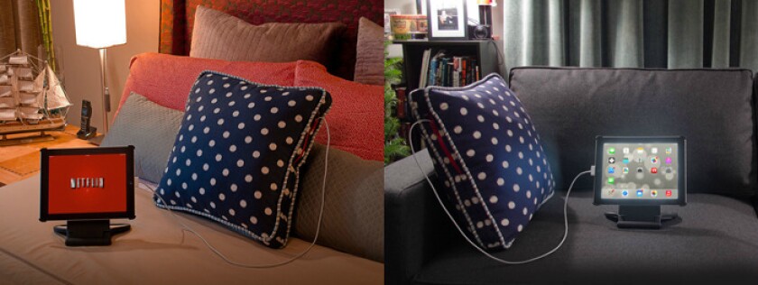 The Power Pillow can be used to charge mobile devices such as smartphones and tablets