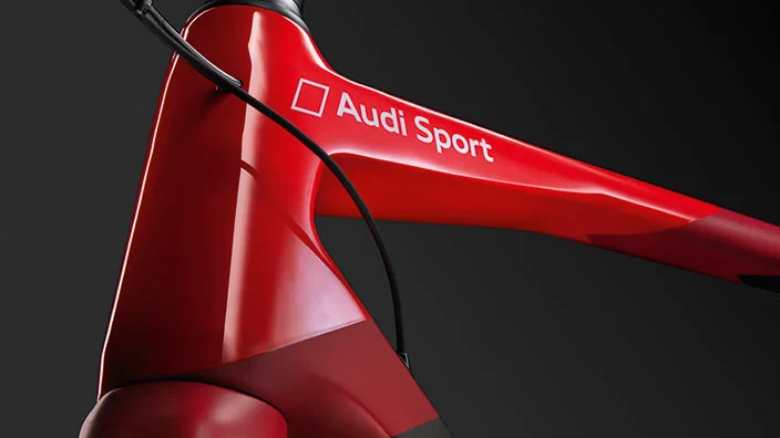 The Audi Sport Racing Bike is sold alongside Audi clothing and accessories