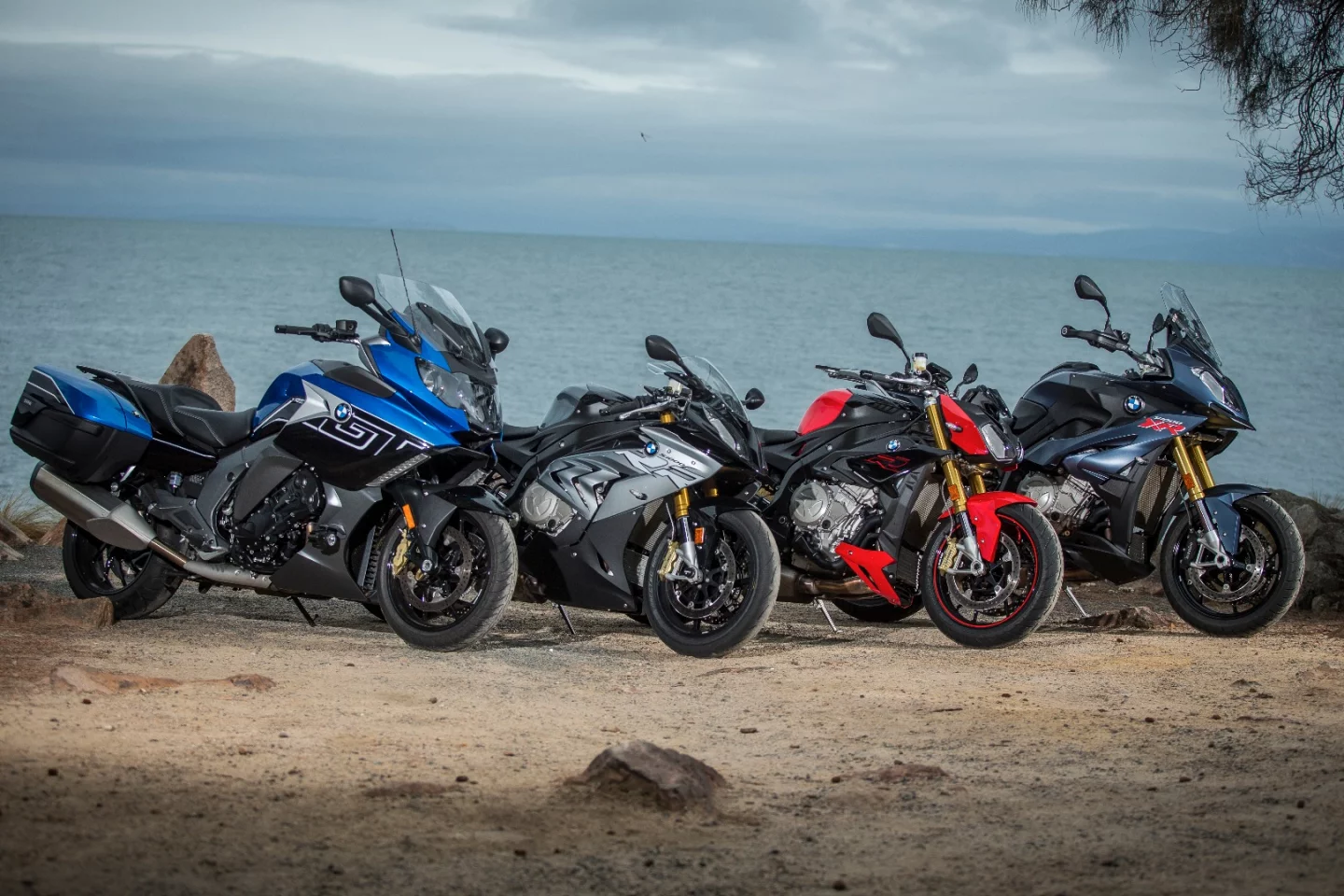 2017 BMW K1600GT, S1000RR, S1000R and S1000XR: our test group over two days in Tasmania