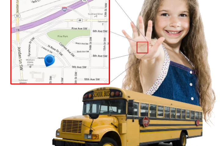 Kidtrack identifies young bus-riders by reading the unique vein patterns of their palms