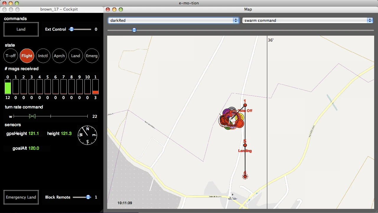 The SMAVNET robots can be controlled and monitored on a PC