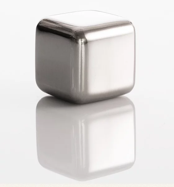 Each Booze Joulie takes the form of a stainless steel ice cube-shaped shell, inside of which is sealed "a proprietary blend of food-grade liquids"