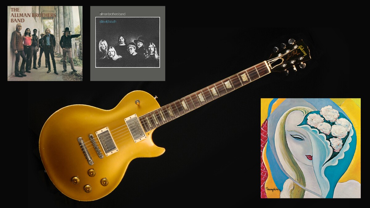 The Goldtop 1957 Gibson Les Paul guitar which Duane Allman used to record "Layla" alongside Eric Clapton
