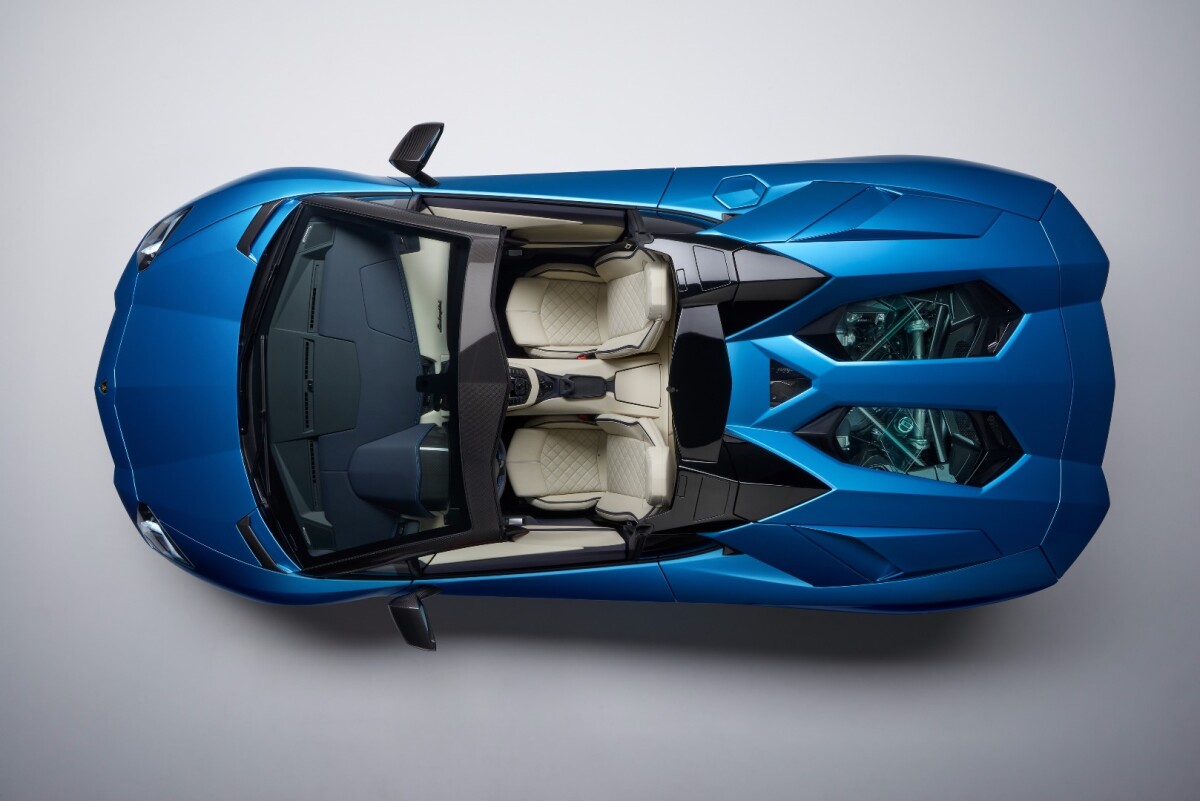 A birds-eye view of the new Aventador S Roadster