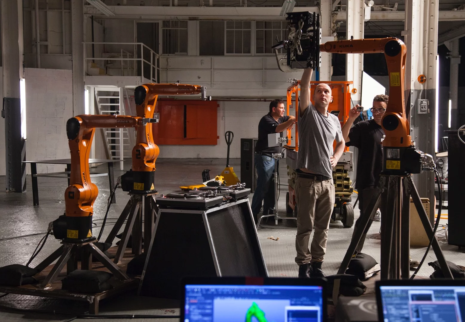 Behind the scenes on the Automatica shoot