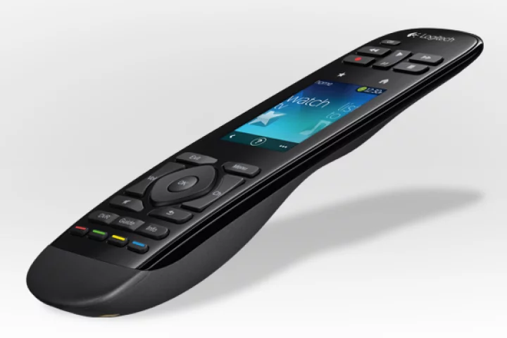 The Harmony Touch has less buttons and a 2.4-inch swipe and tap touchscreen