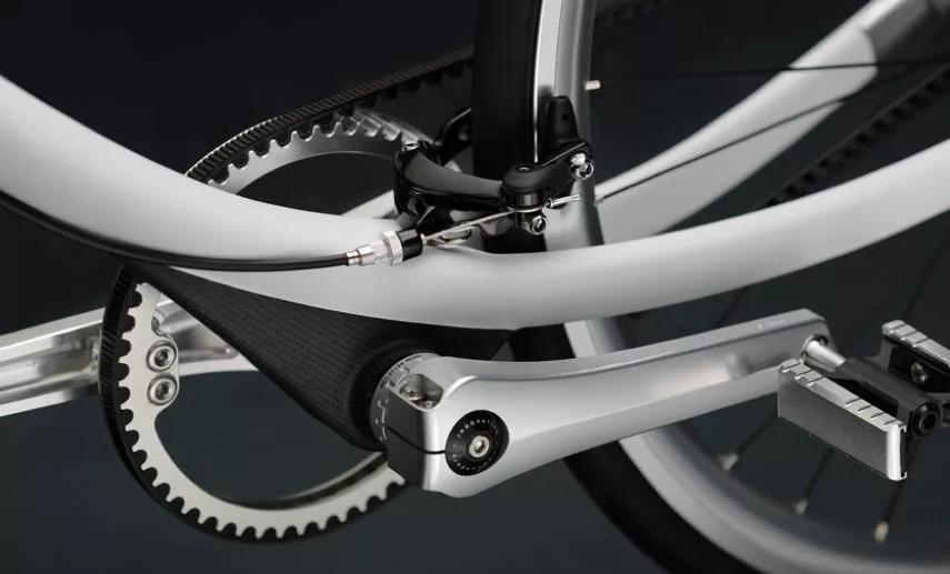 Front and rear sidepull brakes are optional