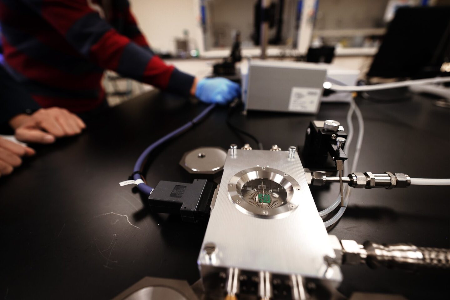The hot memory unit in its test chamber